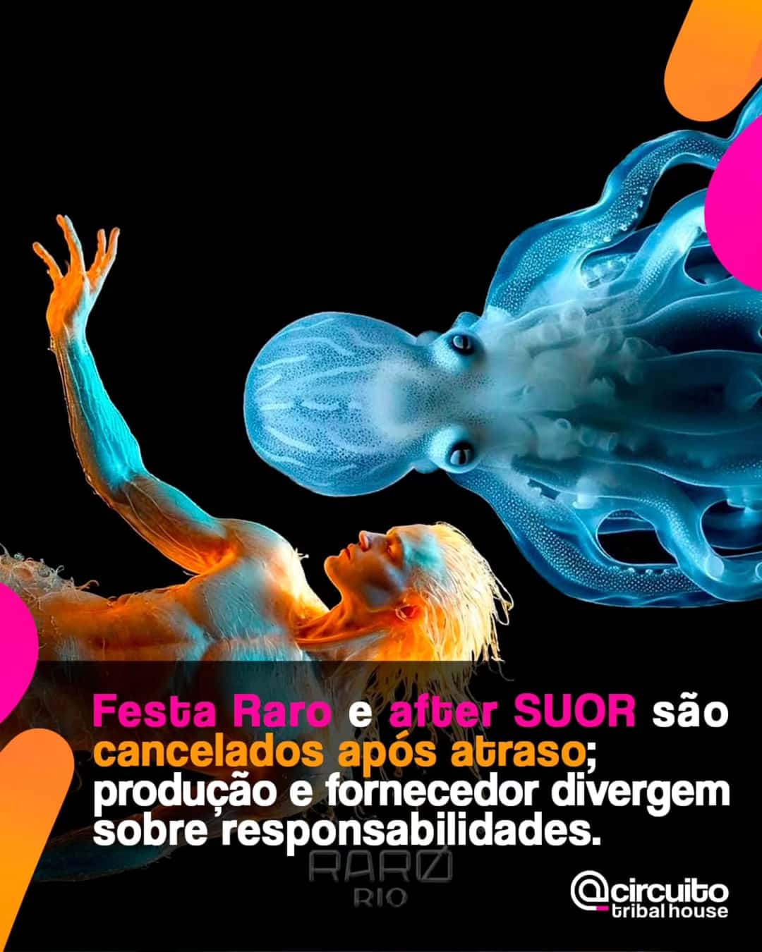 A Festa Raro e seu after, SUOR, previstos para a noite de 2 de janeiro, foram cancelados