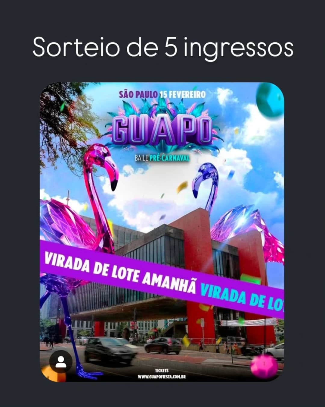 Para participar dos sorteios