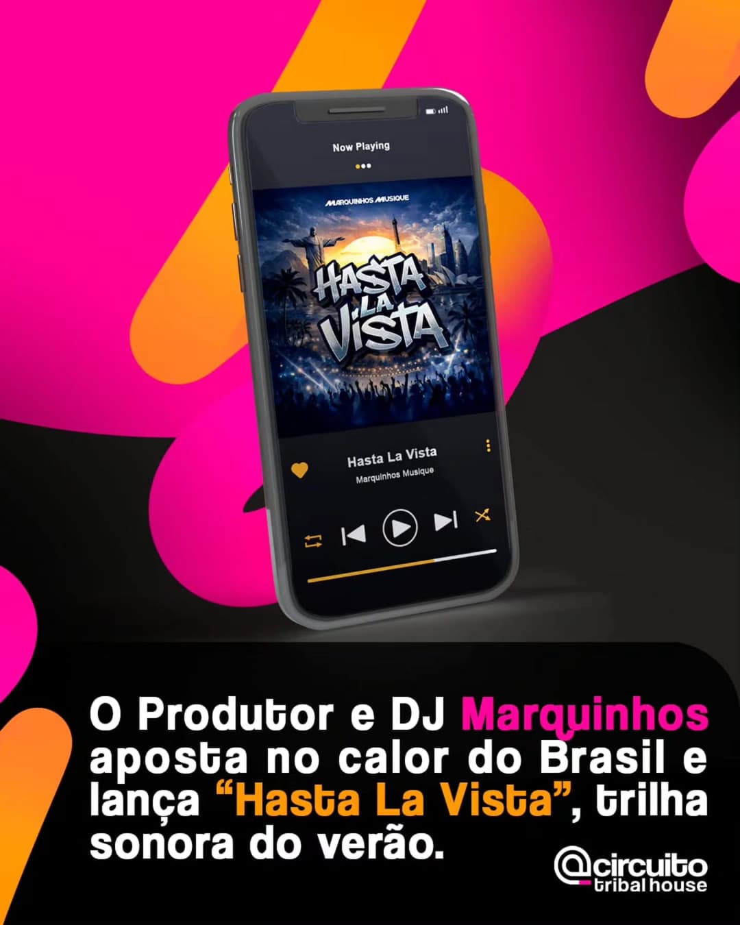 O produtor e DJ Marquinhos @marquinhos_musique apresenta “Hasta La Vista”, seu novo