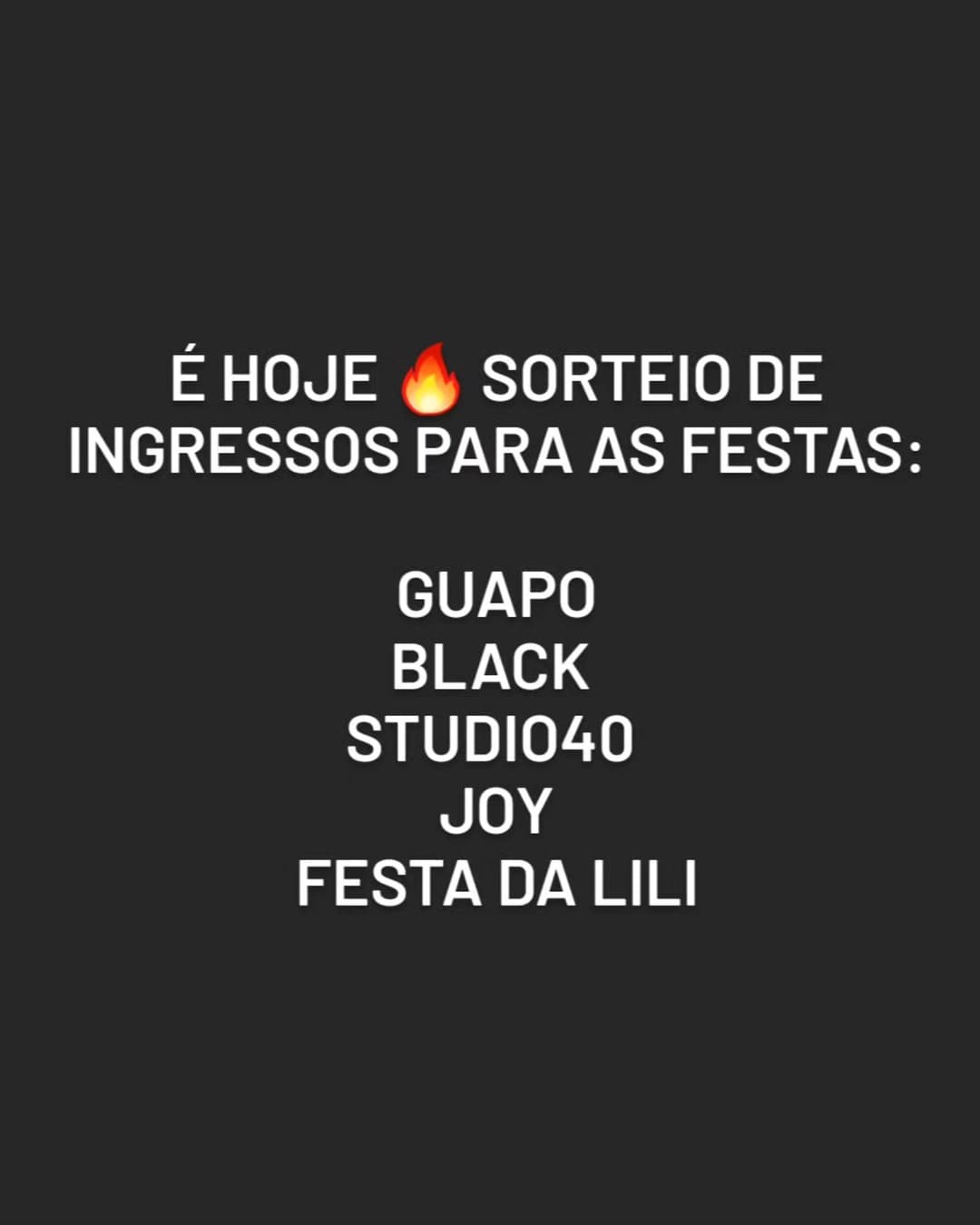 Para participar dos sorteios