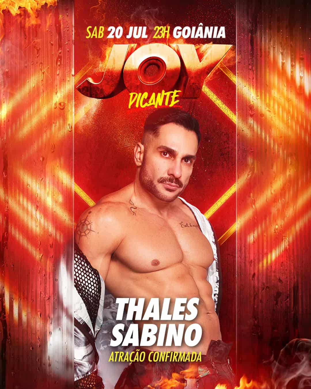 Dia 20 de Julho tem @thalessabino na Joy em Goiânia