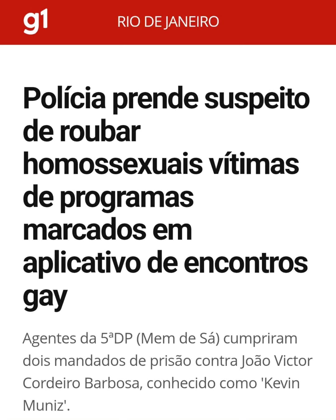 A Polícia Civil do Rio prendeu o integrante de quadrilha especializada em roubar