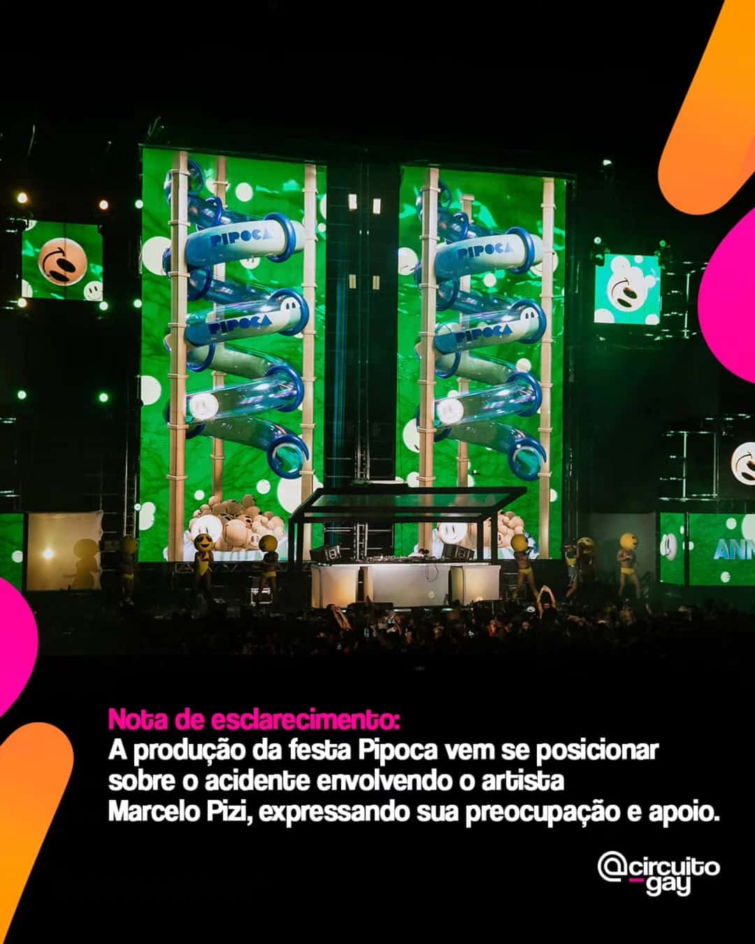 A produção da festa Pipoca @pipoca.braziliancarnival se manifestou sobre o acidente