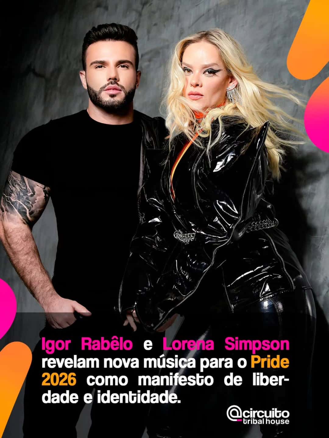 O produtor e DJ Igor Rabêlo @igorrabelo_music e a cantora Lorena Simpson