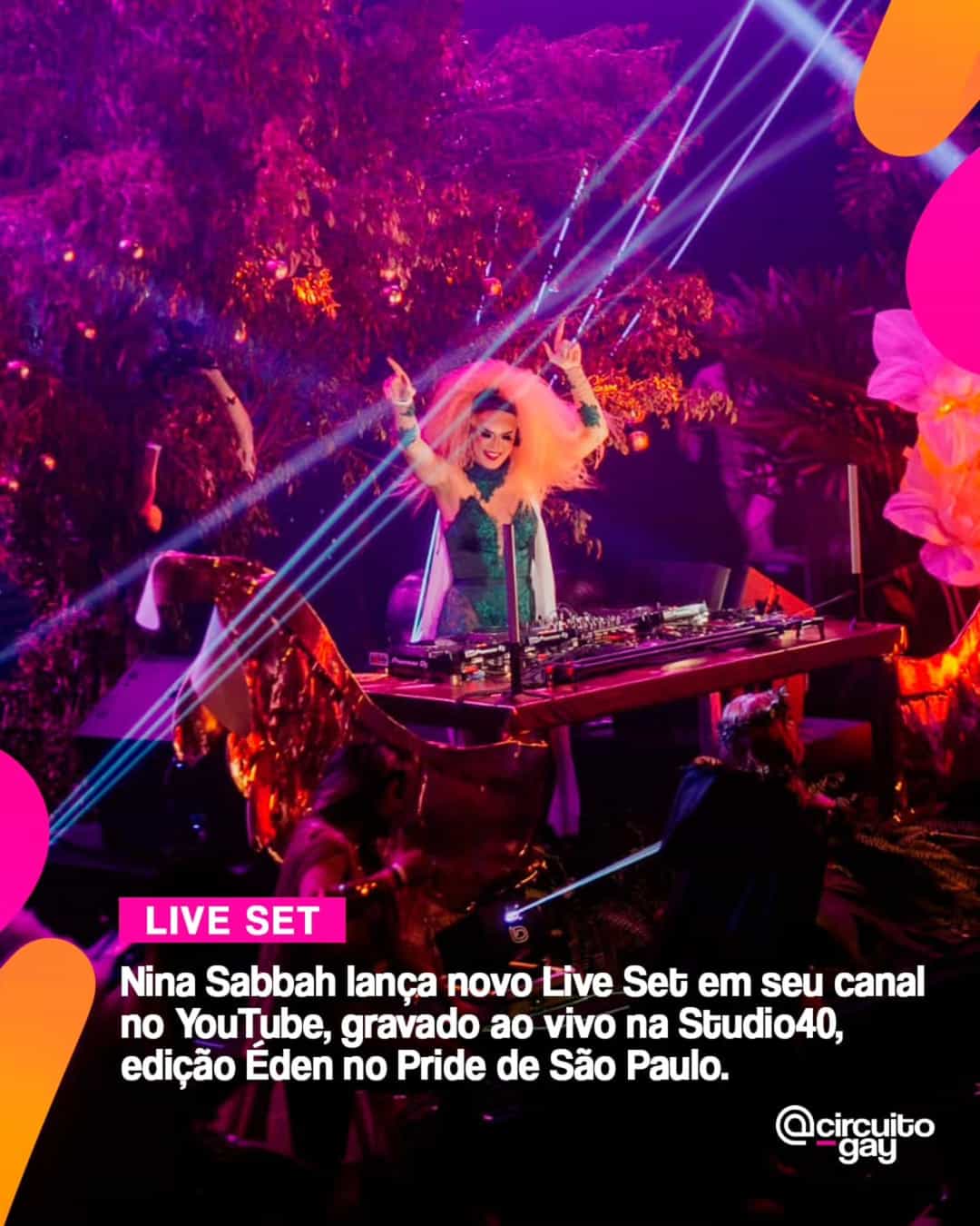 Nina Sabbah @djninasabbah acaba de lançar seu novo Live Set no YouTube, gravado na edição