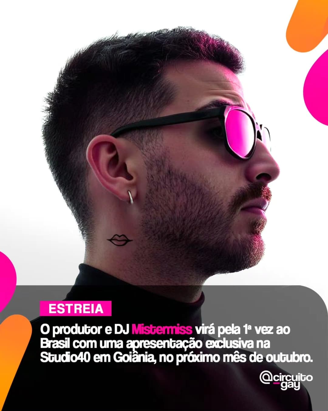 O produtor e DJ Mistermiss @mstermiss tem sua primeira apresentação confirmada no Brasil