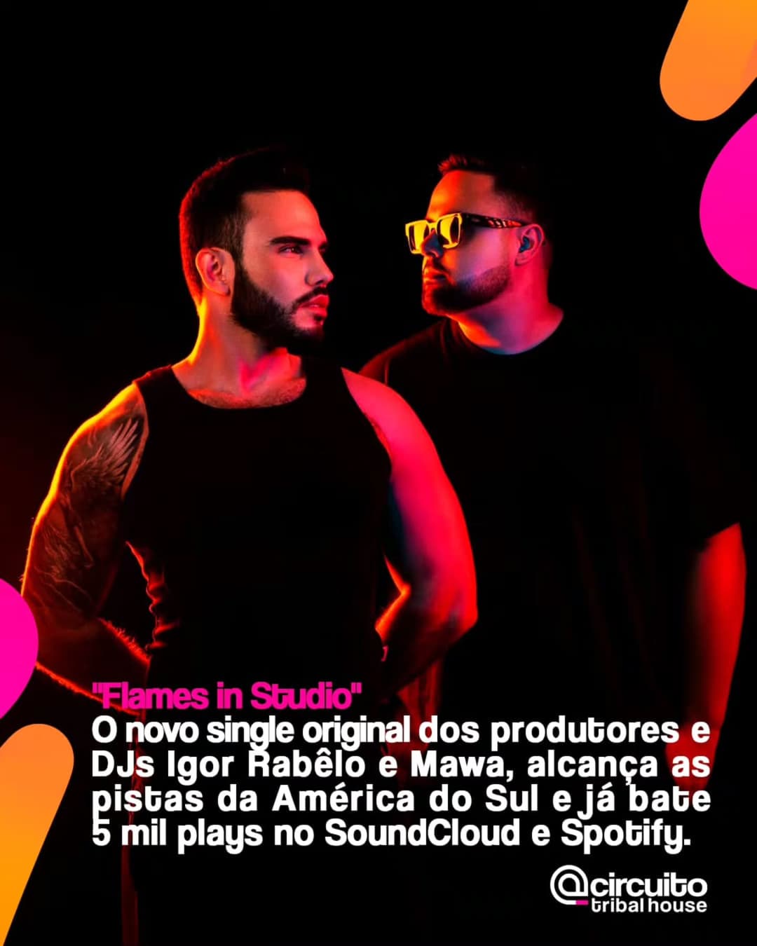 'Flames in Studio', o novo single original dos produtores e DJs Igor Rabêlo