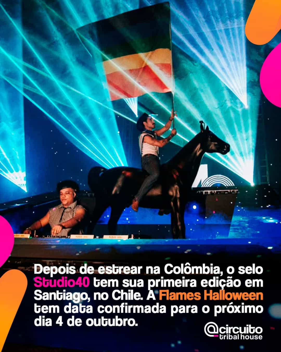 O selo goiano Studio40 @studio40festa tem sua estreia em Santiago, no Chile, neste dia 4