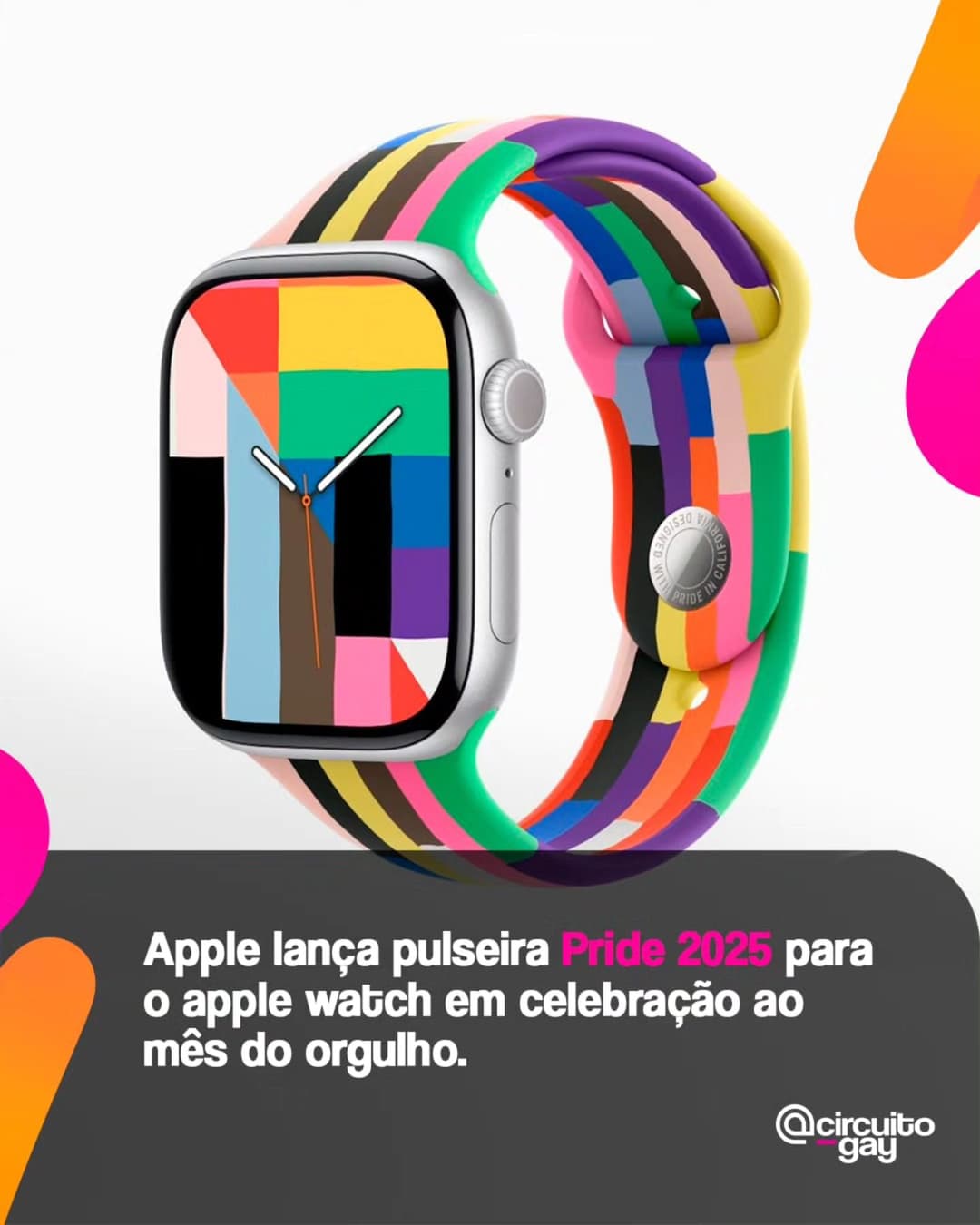 Anteriormente ao mês do Orgulho, a Apple está lançando uma nova pulseira esportiva edição