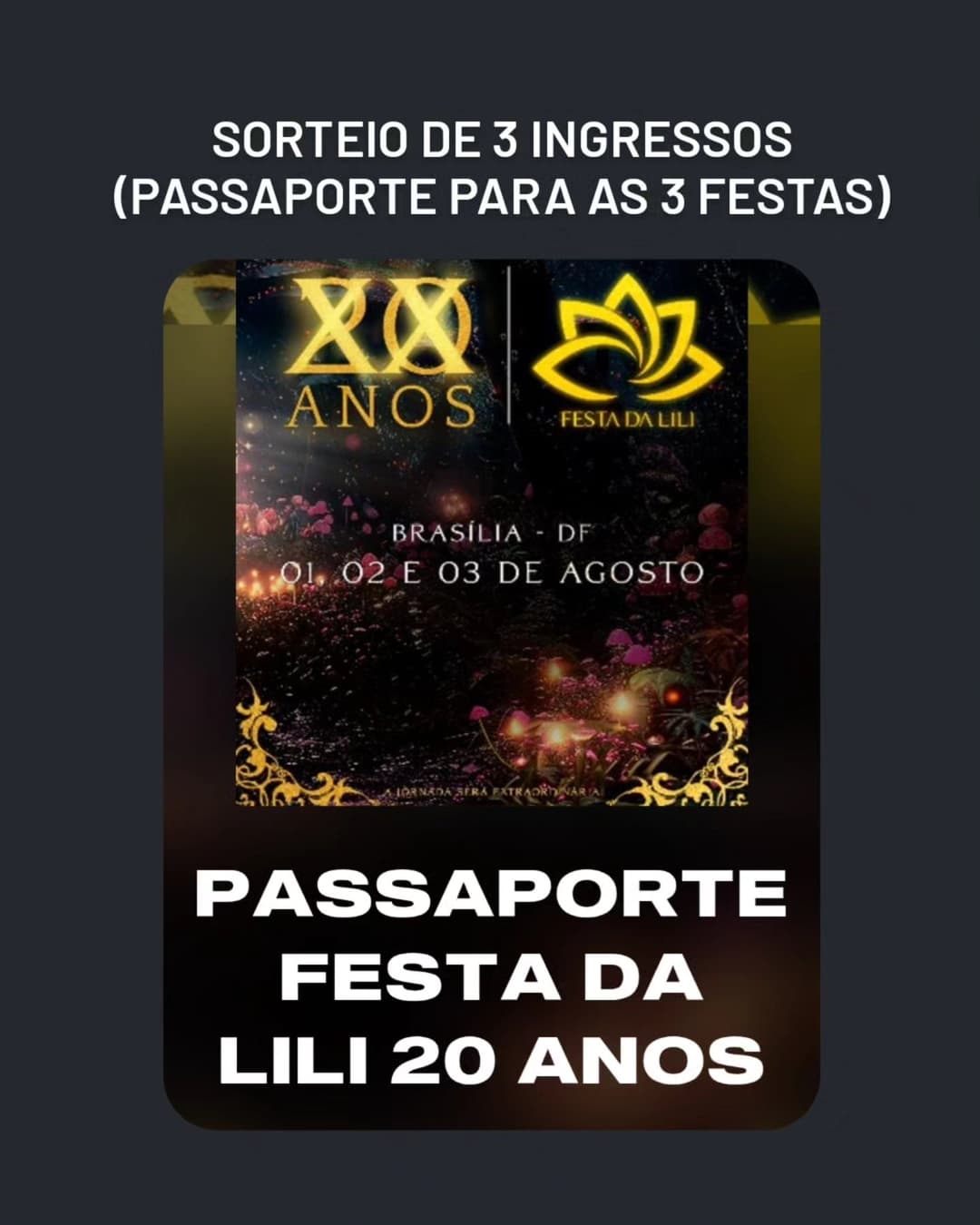 Para participar dos sorteios