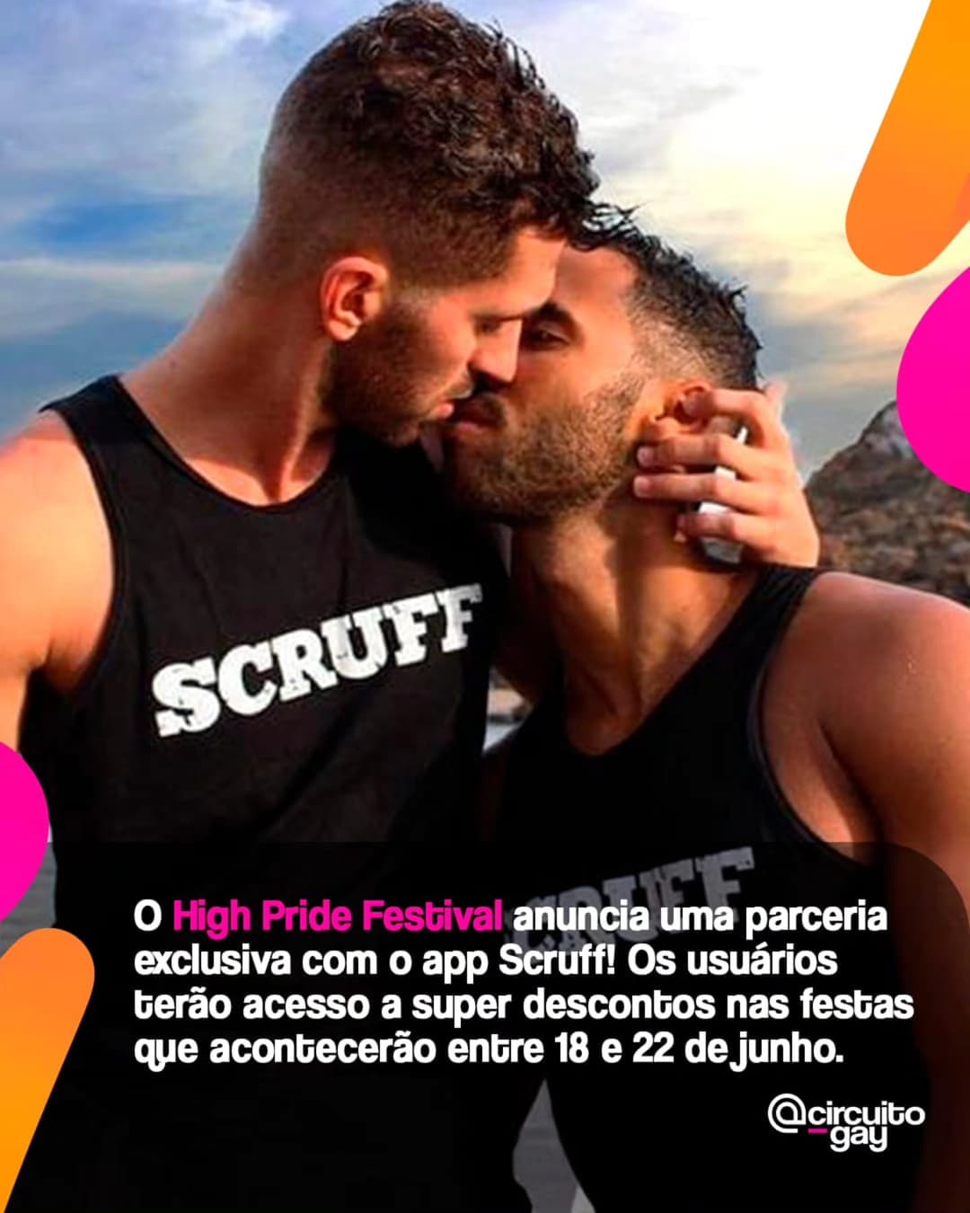 O aplicativo Scruff @scruffbrasil vai patrocinar 50% do valor dos ingressos de todas